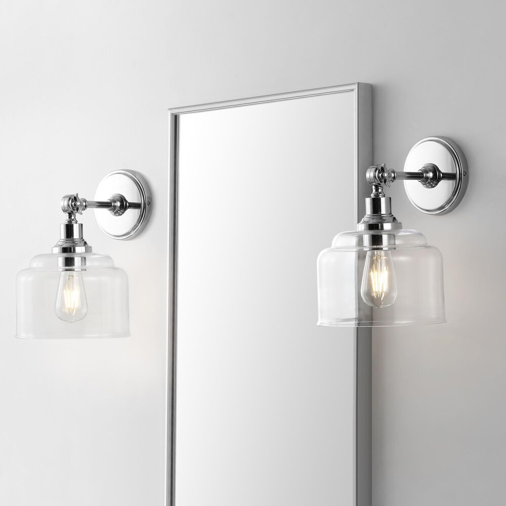 Safavieh Lansor Wall Sconce in Chrome &#40;Set of 2&#41;, , large