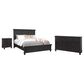Riva Ridge Oxford King Panel Bed with Dresser and Nightstand in Black, , large