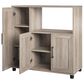 DHP Delany Microwave Stand in Gray Oak and Black, , large