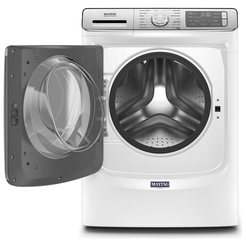 Maytag 5.0 Cu. Ft. Front Load Washer with Steam in White, , large