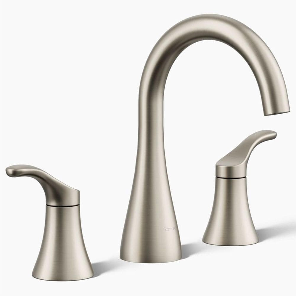 Kohler Simplice Widespread Bathroom Sink Faucet in Vibrant Brushed Nickel, , large