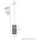 Hunter Solhaven 1-Light Mini Pendant with Warm Grey Oak Shade in Brushed Nickel, , large