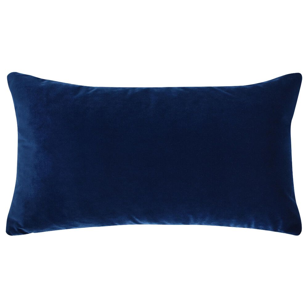 Jennifer Taylor Home Plume 12" x 22" Lumbar Pillow in Indigo Blue, , large