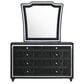 Pacific Landing Lorient 4 Piece King Wingback Bedroom Set in Black Velvet, , large