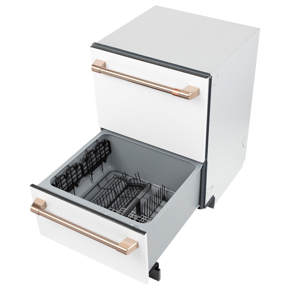 Cafe 24&quot; Double Drawer Dishwasher in Matte White, , large