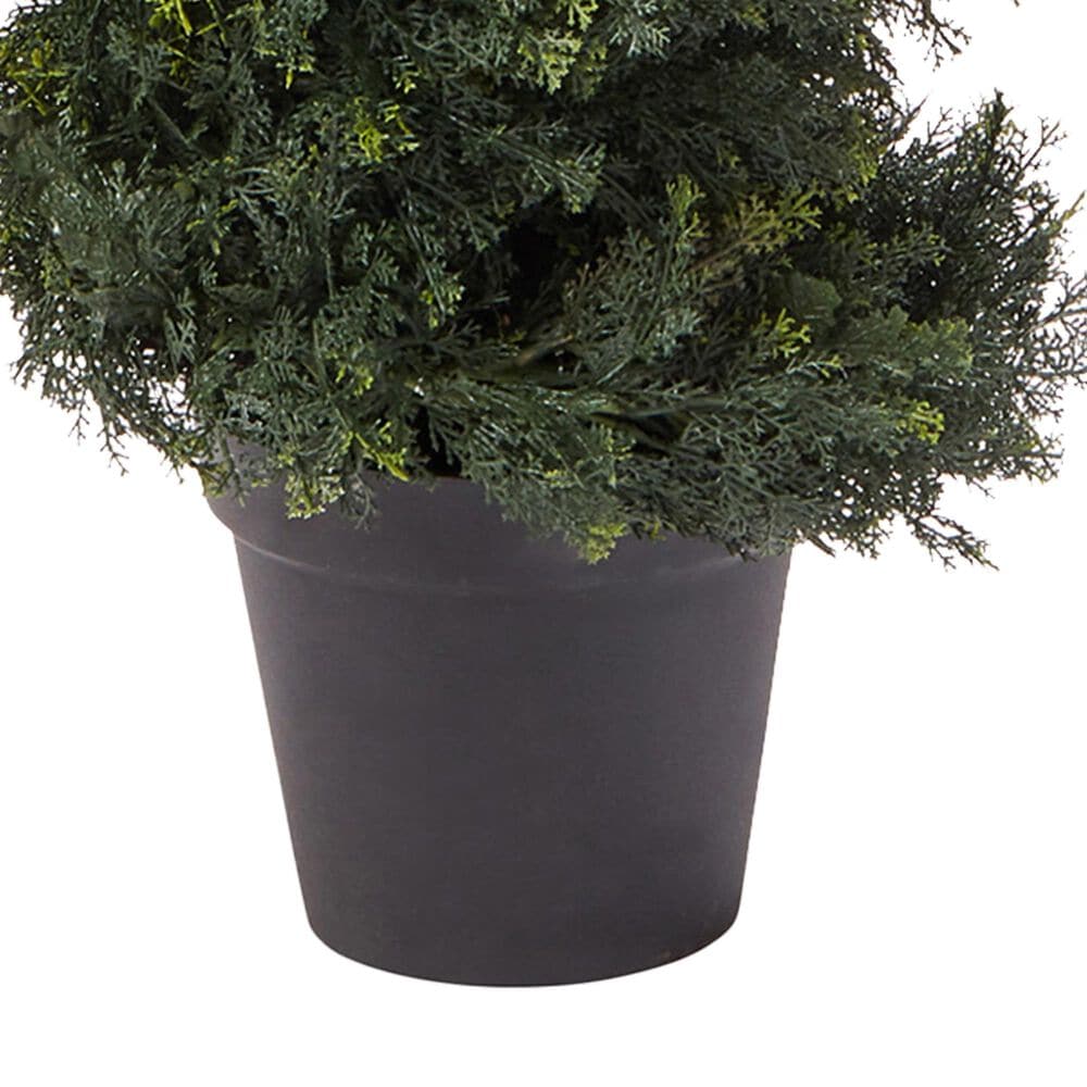 Timberlake 4' Artificial Spiral Cypress Topiary Tree with Pot in Green, , large