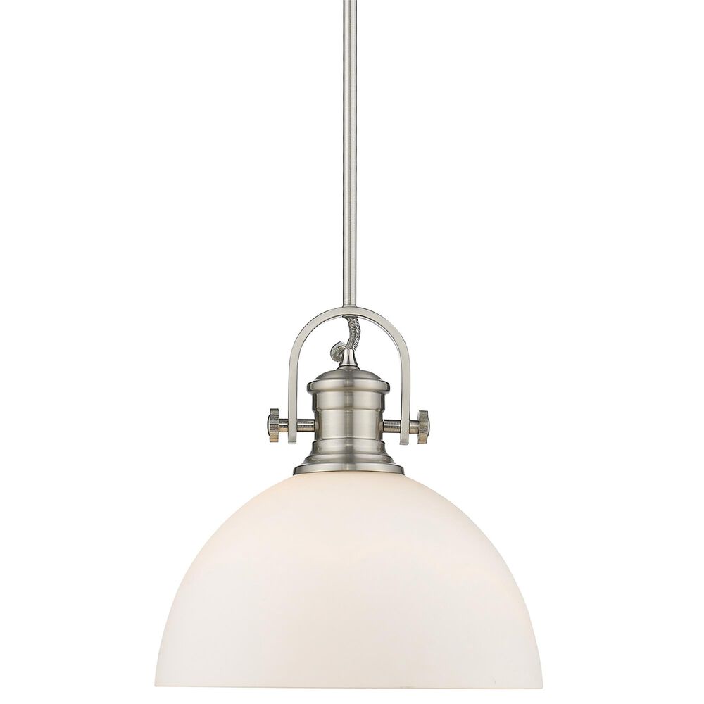 Golden Lighting Hines 1-Light Pendant with Opal Glass in Pewter, , large