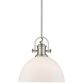 Golden Lighting Hines 1-Light Pendant with Opal Glass in Pewter, , large