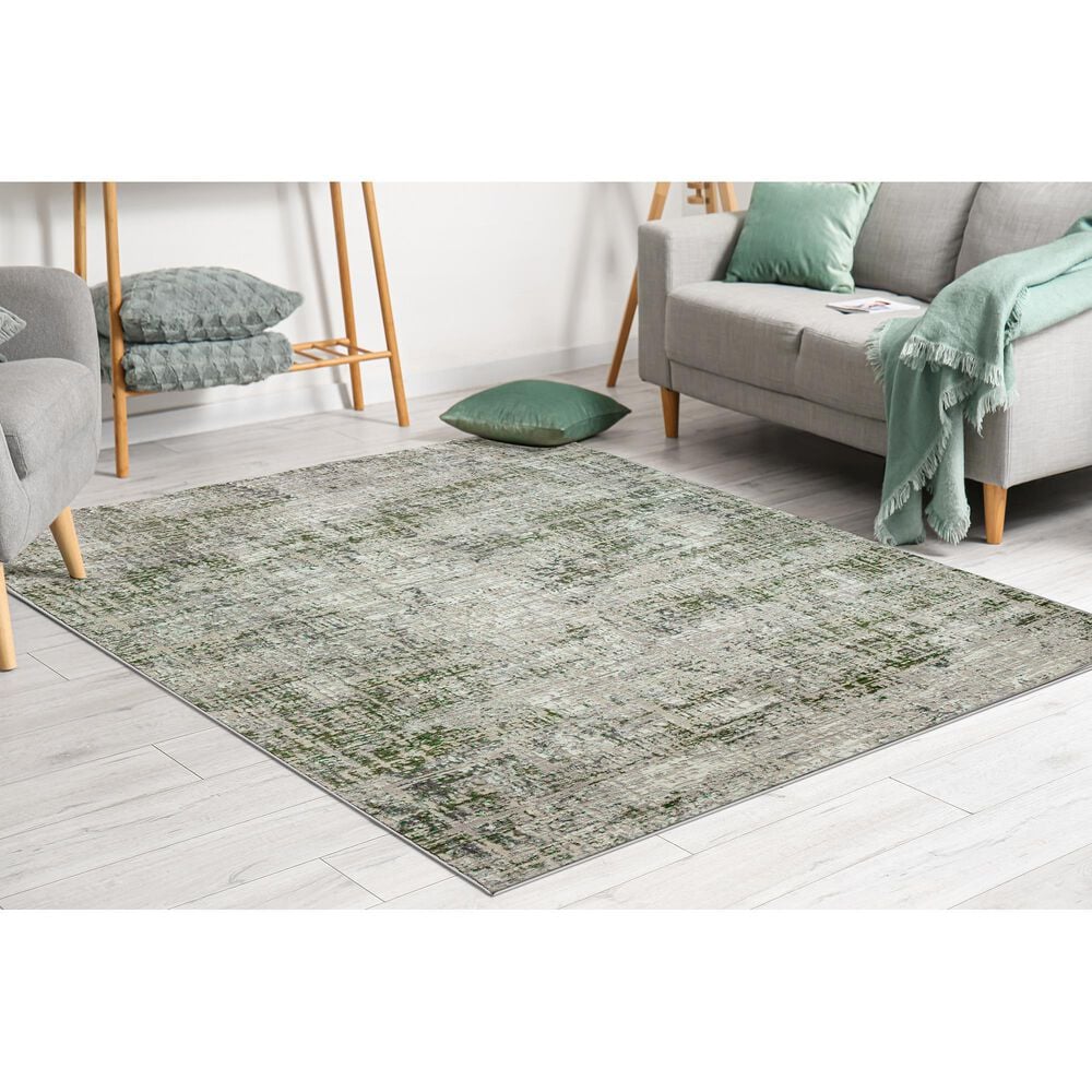Radici USA Livigno Abstract 7&#39;10&quot; x 10&#39;6&quot; Green Area Rug, , large