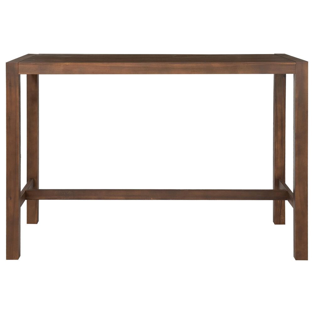 HOMLUX 5-Piece Patio Bar Set with 52" Rectangular Mocha Table in Beige, , large
