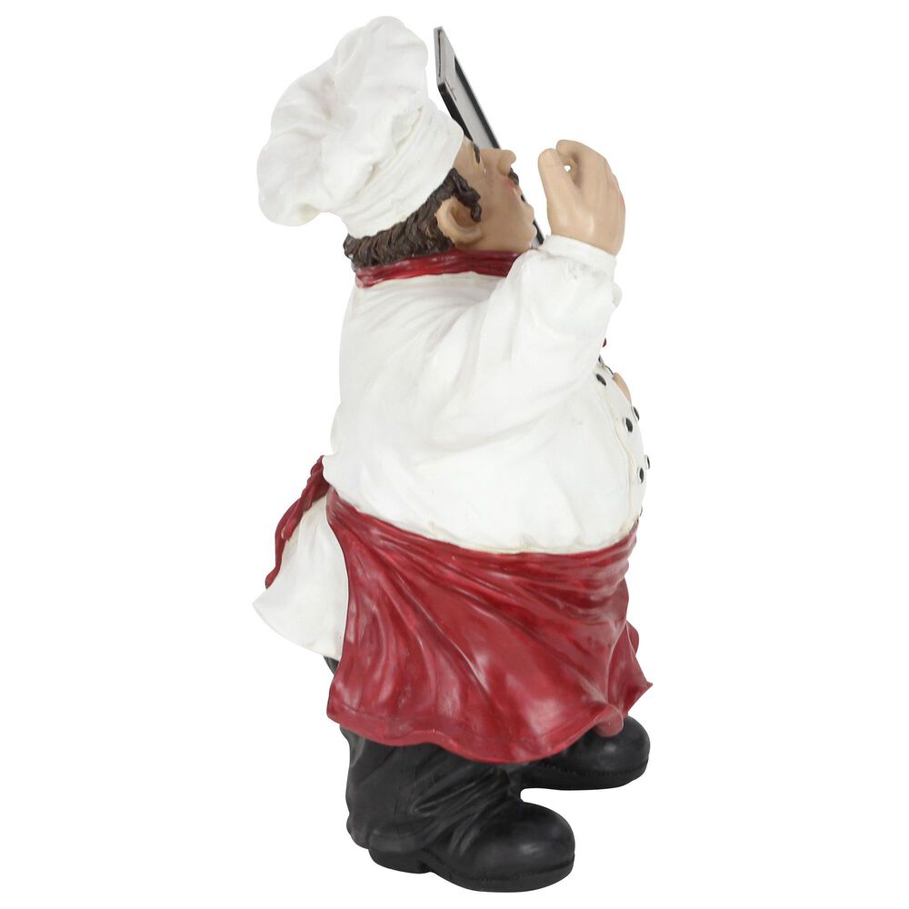 Maple and Jade Polystone Chef Decorative Sign in Black, Red and White, , large