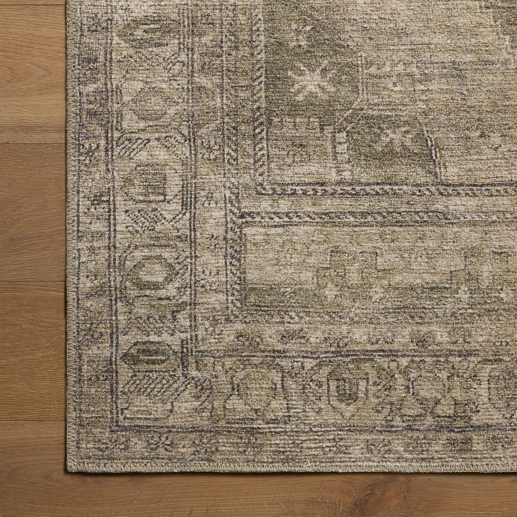 Amber Lewis x Loloi Cambria Sand and Olive 10' x 14' Area Rug