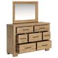 Ashley Galliden Dresser and Mirror in Light Brown, , large
