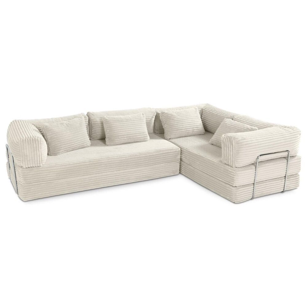 Jaxx Unsofa 2-Piece Modular Right Facing L-Shaped Sectional in Ivory, , large