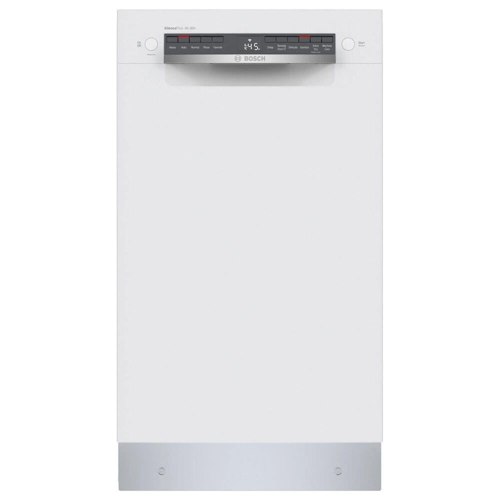 Bosch 300 Series 18" Built-In Smart Dishwasher with 5 Wash Cycles in White, , large