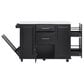 HOMLUX 51" Kitchen Island with Tilt Trash Can Cabinet in Black, , large