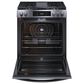 Frigidaire Gallery 30" Front Control Gas Range with Total Convection in Black Stainless Steel, , large