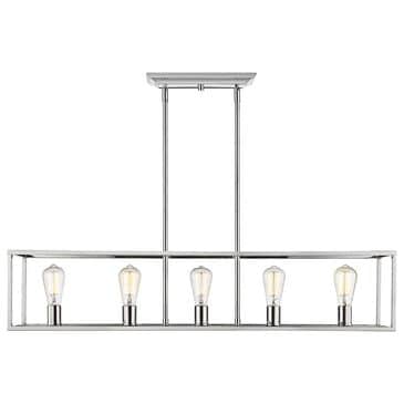 Golden Lighting Wesson 5-Light Linear Pendant in Chrome, , large
