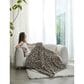 Duke Imports Safari Stripe Plush Throw in Beige and Brown, , large