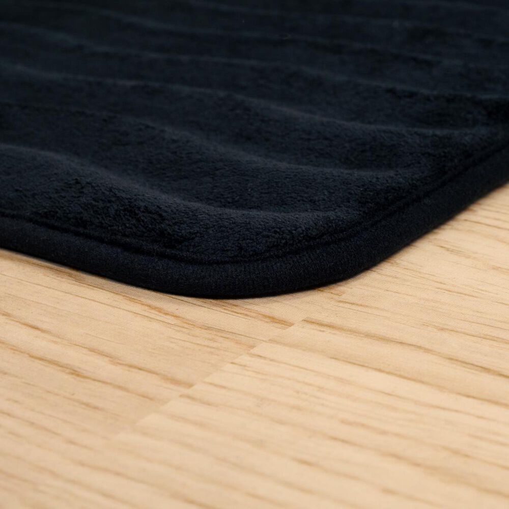 Timberlake 24&quot; x 60&quot; Memory Foam Bath Rug Mat in Black, , large