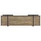 Ashley Montia 76" Bookcase in Light Brown and Gunmetal Gray, , large