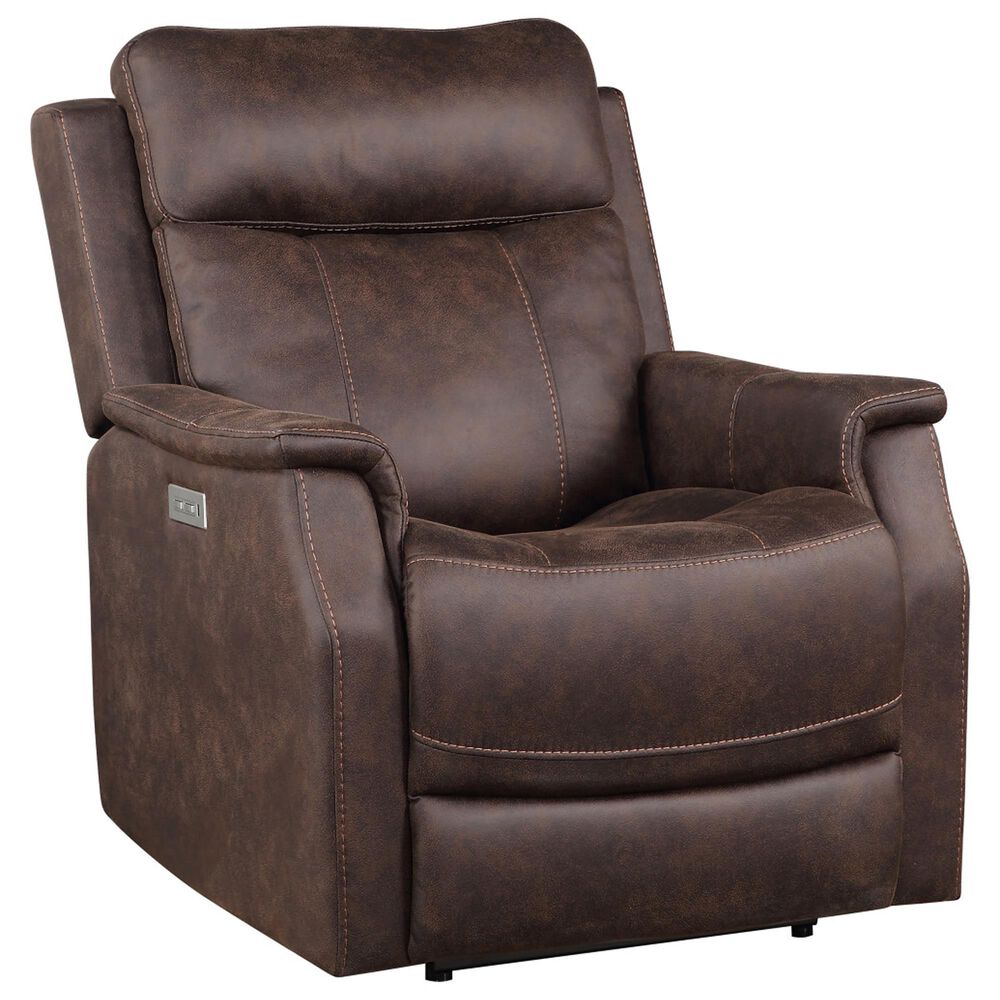 Steve Silver Valencia Dual-Power Recliner in Walnut, , large