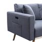 HOMLUX Sofa and Loveseat Set with USB Ports, Pillows and Storage in Dark Gray, , large