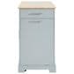 HOMLUX 47" Fluted Kitchen Island with Trash Can Storage Cabinet in Grey, Blue and Natural, , large