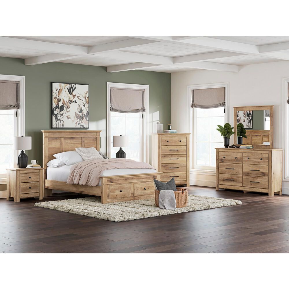 Ashley Makidern Full Storage Bed with Two Drawers in Tan, , large