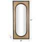 Maple and Jade Rattan Leaner Wall Mirror in Brown and Black, , large