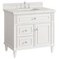 James Martin Vanities Lorelai 36" Single Vanity in Bright White with 3 cm Ethereal Noctis Quartz Top, , large