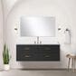 Lexora Home Castor 48" Single Bathroom Vanity in Black with 2 cm White Quartz Top and Rectangular Sink, , large