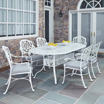 Homestyles Capri 7-Piece Dining Set with no Swivel Chairs in White, , large