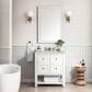 James Martin Vanities Breckenridge 30" Single Bathroom Vanity in Bright White with 3 cm Eternal Marfil Quartz Top and Rectangular Sink, , large