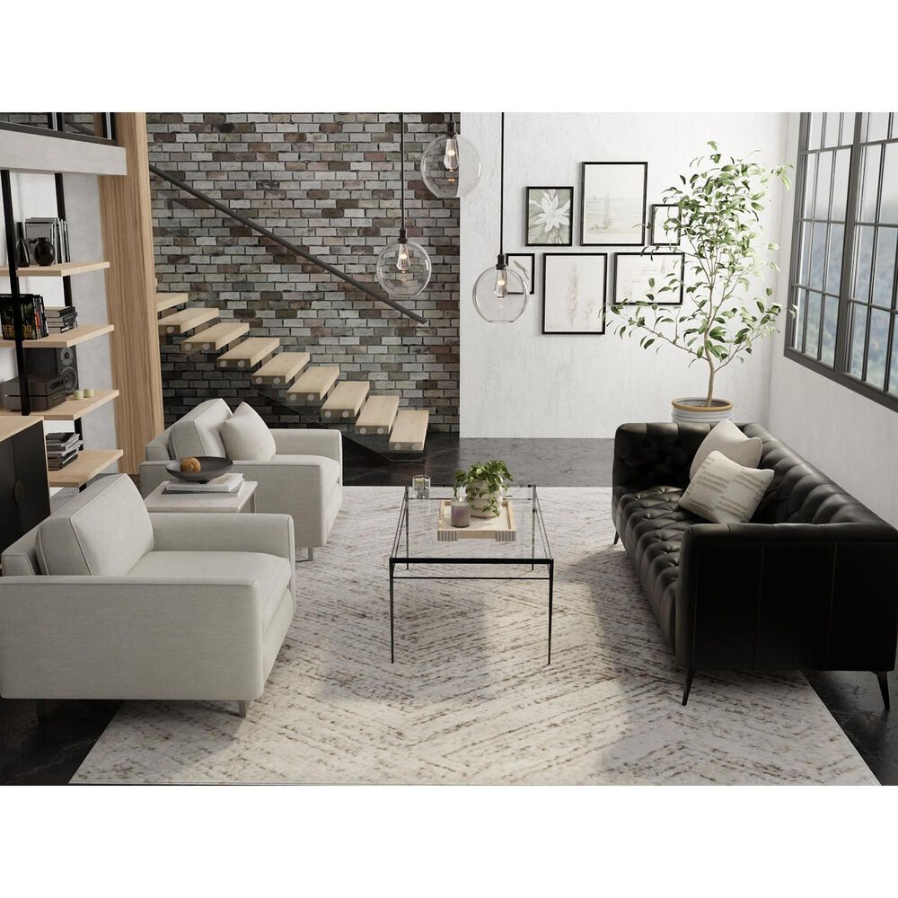Feizy Vancouver 39NPF 5&#39; x 8&#39; Beige and Brown Area Rug, , large