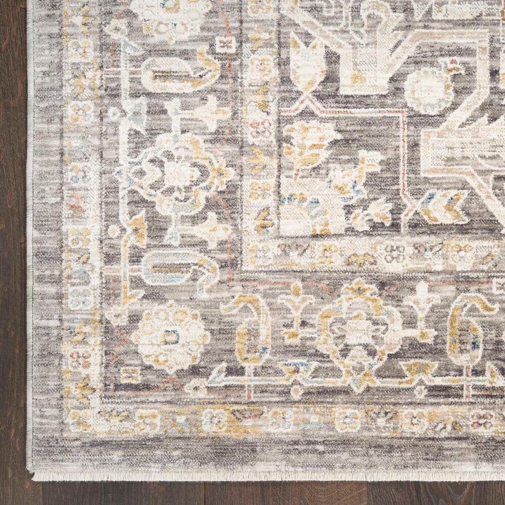 Nourison Antique Fusion Ivory and Charcoal 9' x 11'10" Area Rug, , large