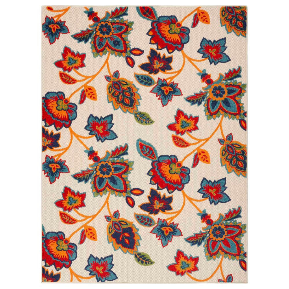 Nourison Aloha ALH31 7"10" x 10"6" Multicolor Indoor/Outdoor Area Rug, , large