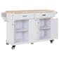 HOMLUX Kitchen Island Cart with Storage Cabinet in White, , large