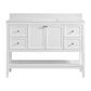 37B Ravello 48" Single Bathroom Vanity Cabinet in Bright White with Marble Top and Backsplash, , large