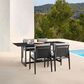 Blue River Cayman Outdoor Arm Chair with Dark Grey Cushion in Black (Set of 2), , large