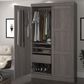 Bestar Pur Pullout Armoire In Bark Gray, , large
