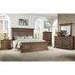 New Heritage Mar Vista King Panel Bed in Brushed Walnut with USB Ports, , large