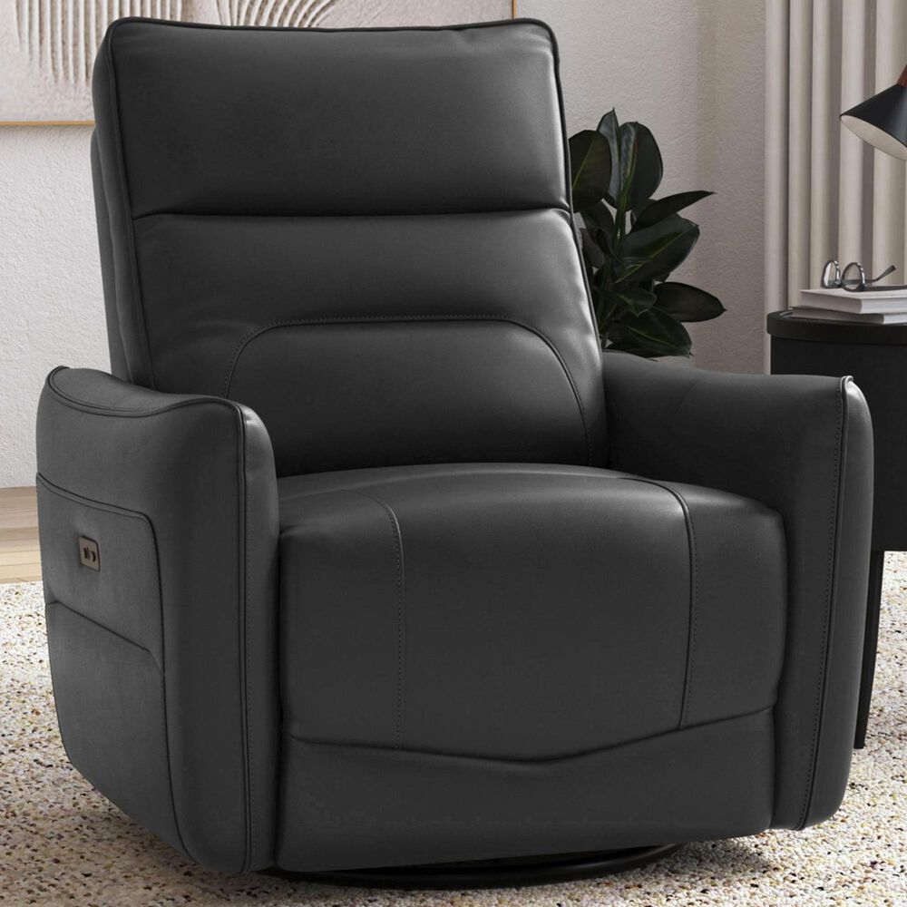 Mayberry Hill Deco Power Swivel Glider Recliner in Del Mar Gray, , large