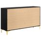 Pacific Landing Kendall 4-Piece Queen Upholstered Bedroom Set in Black and Gold, , large