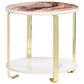 Vista Haus Ariana End Table in Gold and White, , large