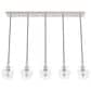 Hunter Maple Park 5-Light Linear Cluster in Brushed Nickel, , large