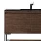 James Martin Vanities Mantova 47.3" Single Vanity in Mid-Century Walnut with 3 cm Charcoal Black Composite Stone Top and Rectangular Sink, , large