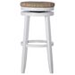 Linon Home Decor Morgan Swivel Bar Stool in White, , large