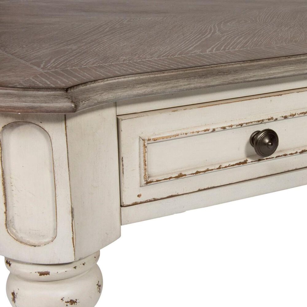 Belle Furnishings Magnolia Manor Writing Desk in Antique White, , large