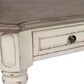 Belle Furnishings Magnolia Manor Writing Desk in Antique White, , large